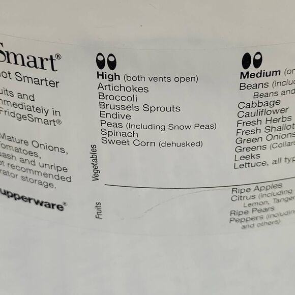 Tupperware Fridge Smart Round Large 20 Cup Storage Container Clear w/ Blue Lid - Picture 6 of 10